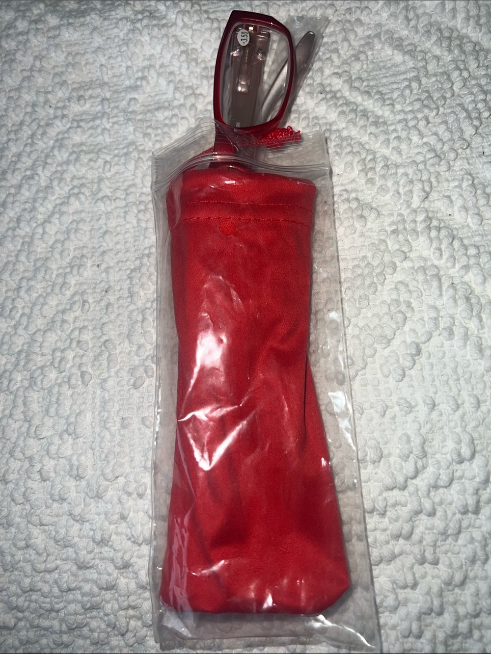 New in package  +3.50 JM New York Red Reading Glasses with Matching Red Pouch